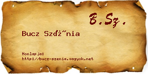 Bucz Szénia névjegykártya
